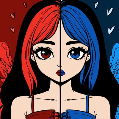 realistic girl split