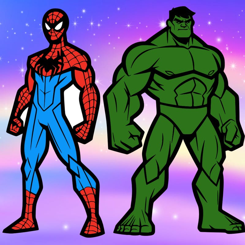 spider-man and hulk