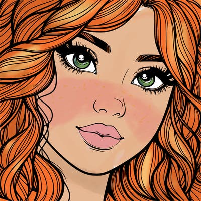 beautiful realistic girl close up to the camera with wavy hair,