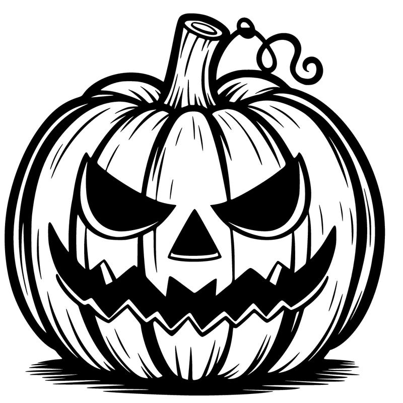 pumpkin with a scary face
