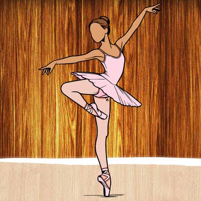 realistic person doing ballet
