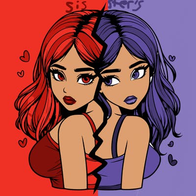 realistic girl split