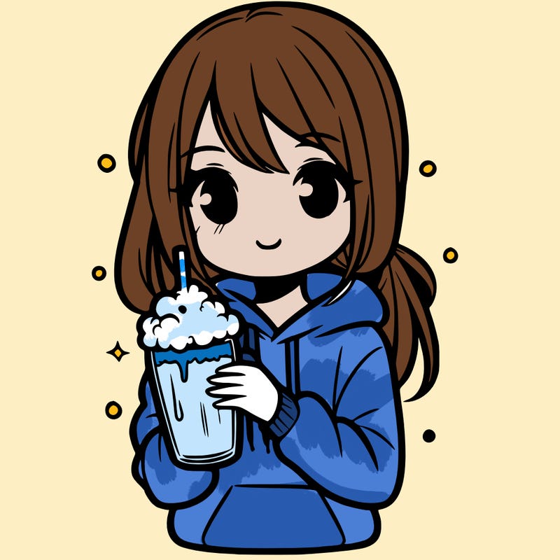 a girl holding a frothy hoidie