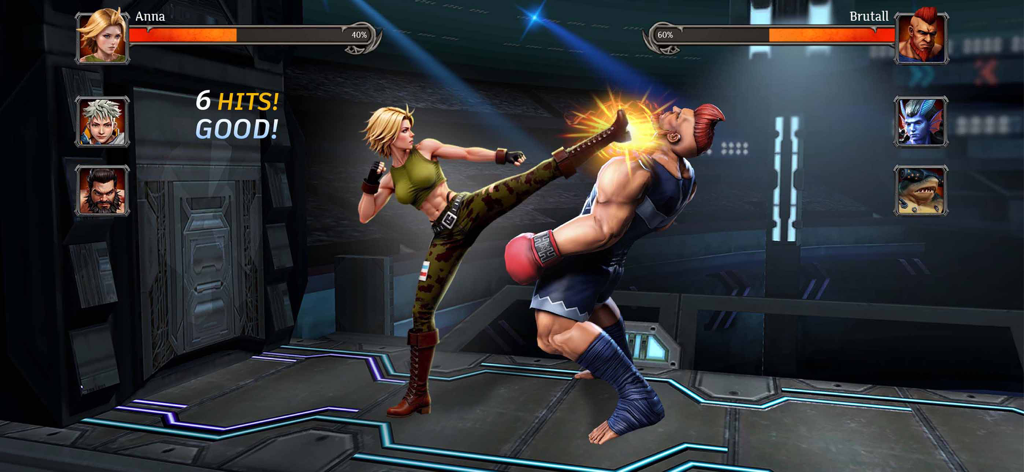 Legend Fighter: Mortal Battle - Una luchadora realiza una patada alta en una batalla de arena 3D en Legend Fighter Mortal Battle.