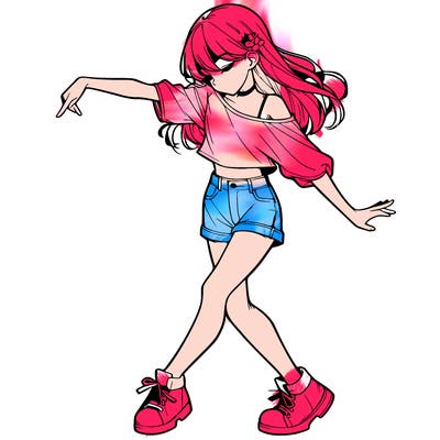 realistic girl danceing