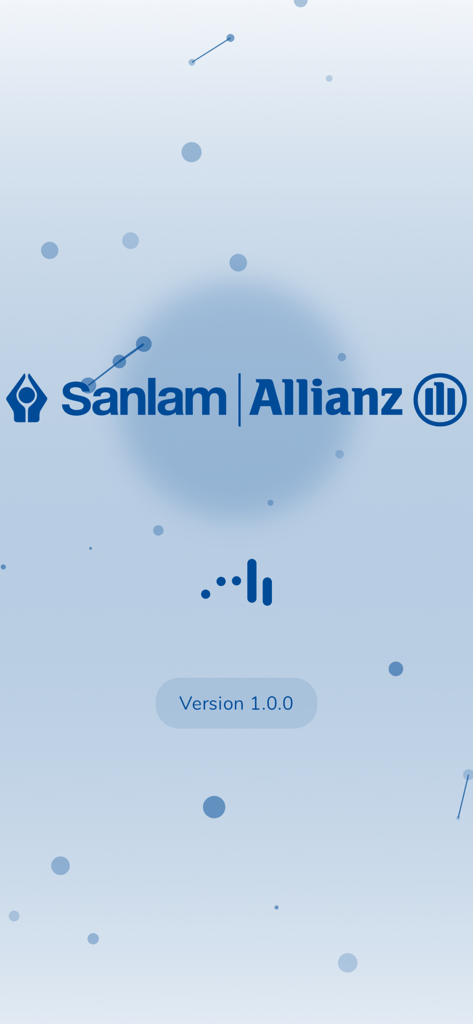 E-VUZE - E-VUZE app splash screen featuring the Sanlam Allianz logo and loading indicator