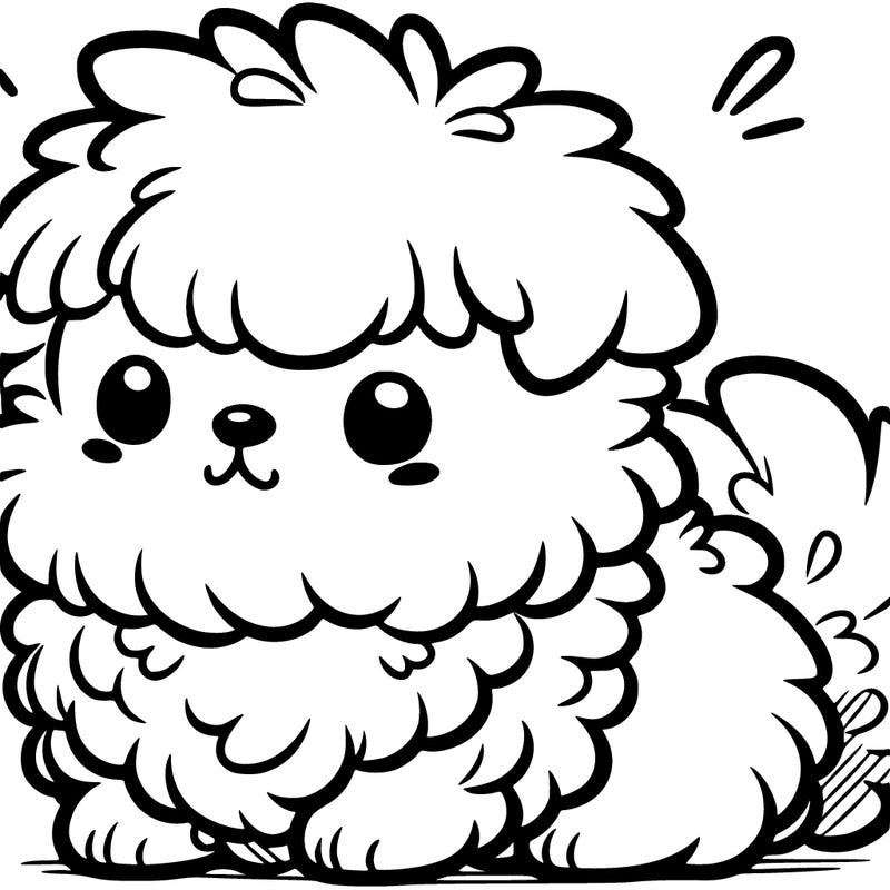 cute hard dog fluffy looking