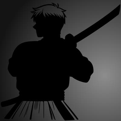 man with katana
