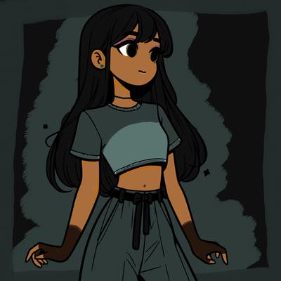 girl in a cute crop top