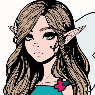 elf girl realistic dark fantasy