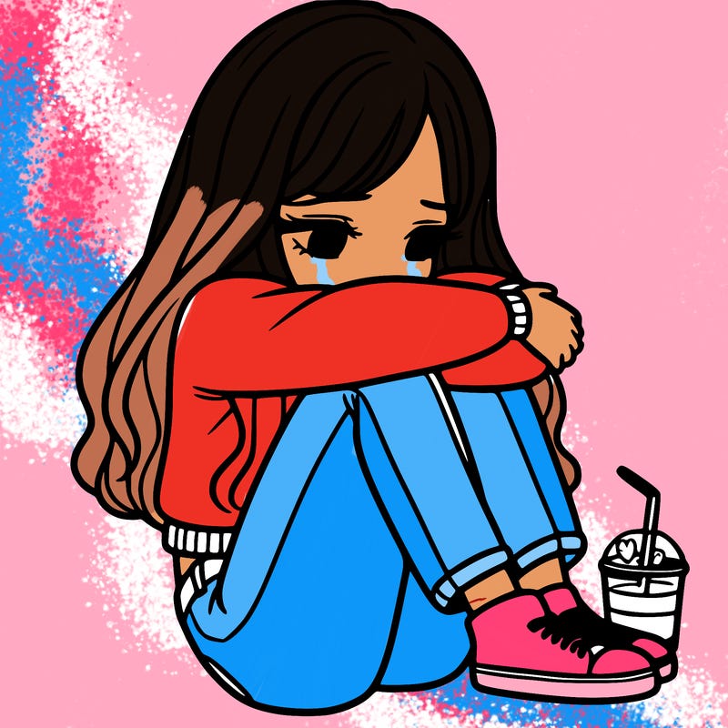 a girl  after a breakup