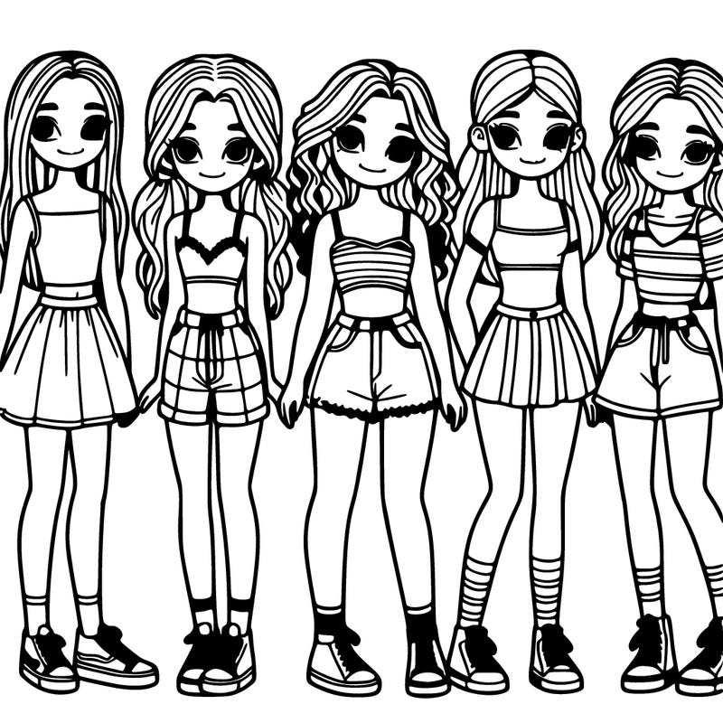 a group of girls all with different body types