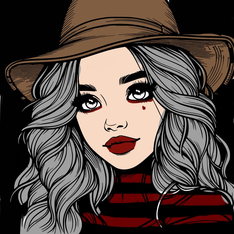 realistic girl with hat