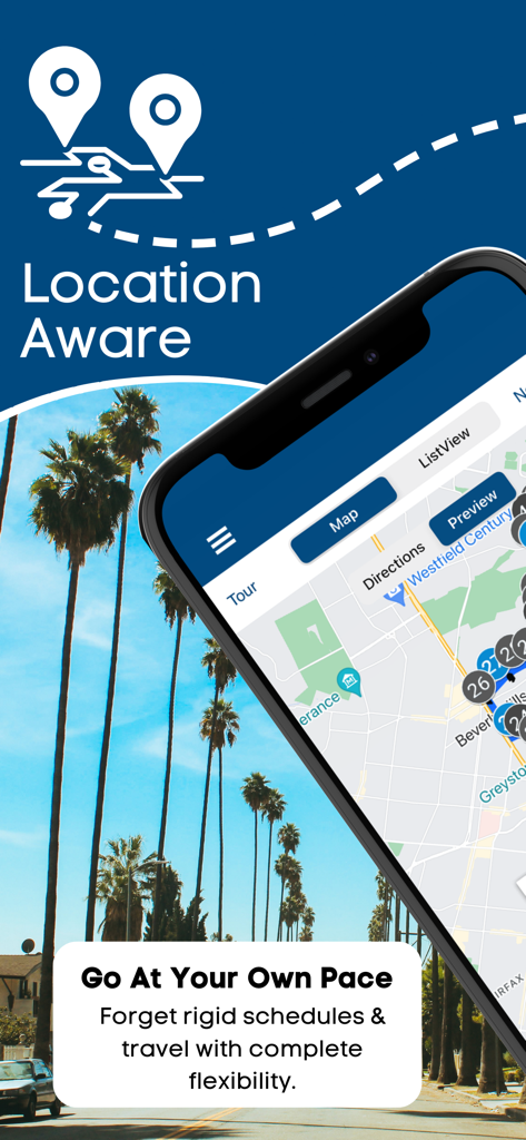 Hollywood & Star Homes Tour - GPS-enabled map for a self-guided celebrity homes driving tour in Los Angeles