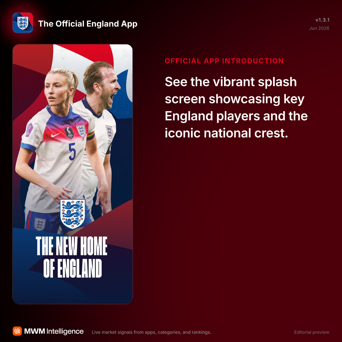 The Official England App - Sports App | MWM