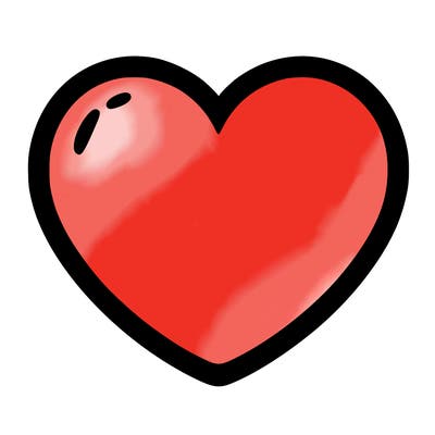 a blank heart