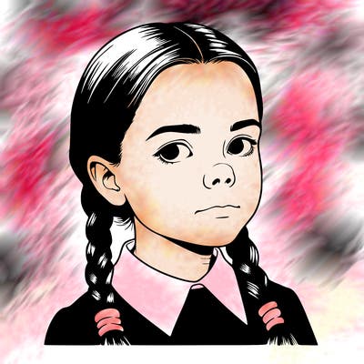 realistic wednesday adams