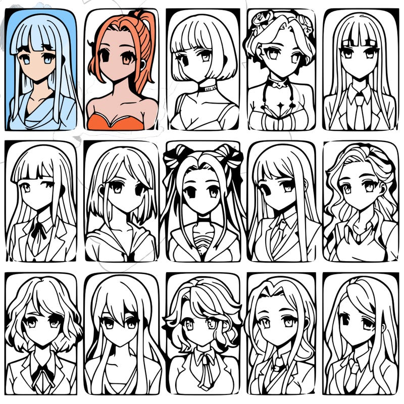 girls that look diffrent anime