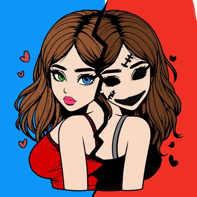 realistic girl split