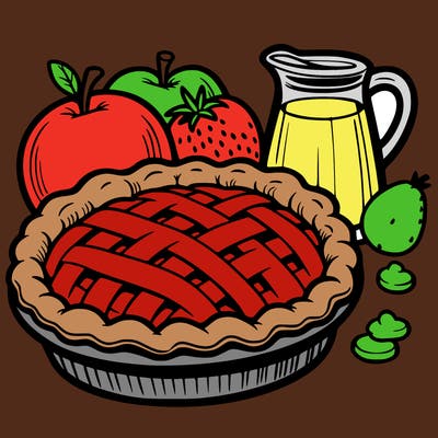 a pie of food