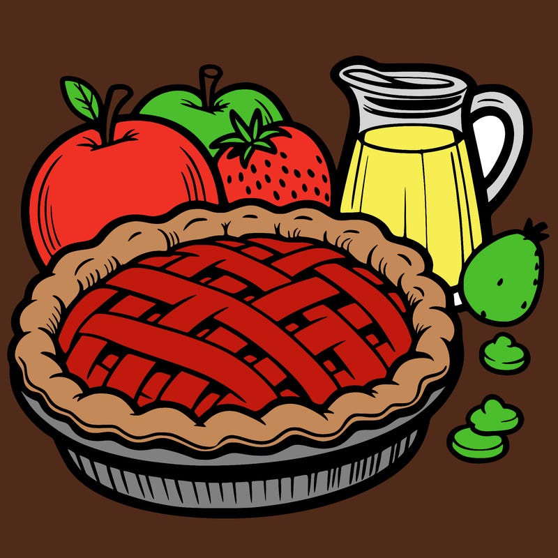 a pie of food