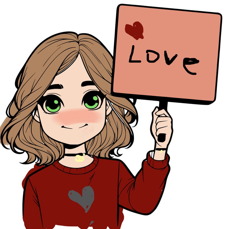 realistic girl holding up a sign