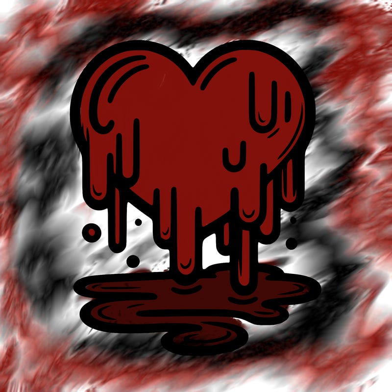 paint dripping from a heart
