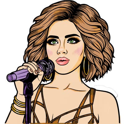 realistic looking female singer