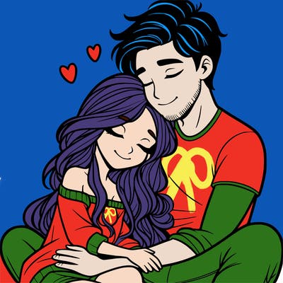 boyfriend and girlfriend hugging