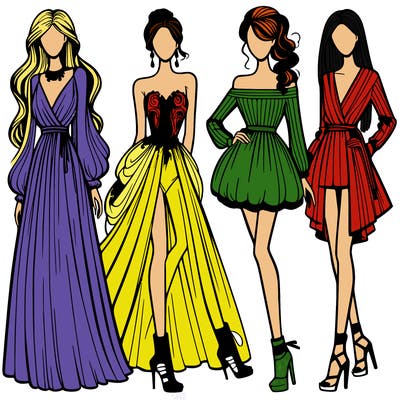fashion models dresses