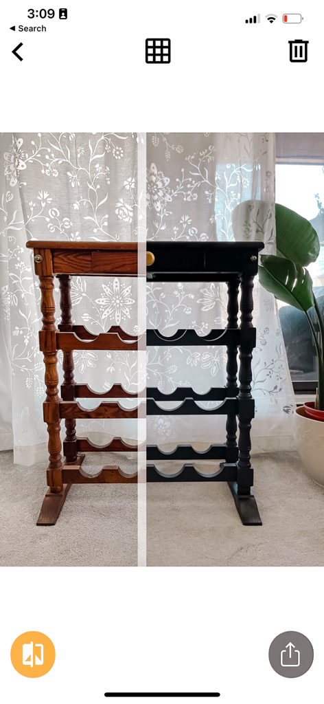 dittoed - Comparação lado a lado de uma reforma de móveis mostrando alinhamento perfeito usando a sobreposição de câmera dittoed