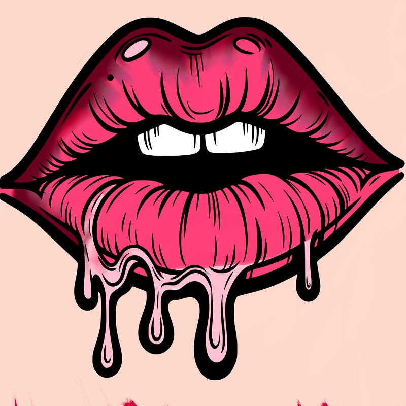 lips that look realistic and drip
