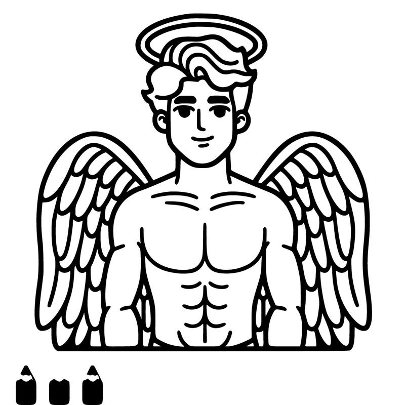 guy with angel wings