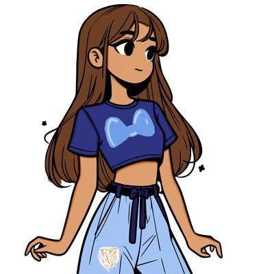 girl in a cute crop top