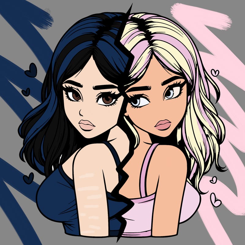 realistic girl split