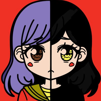 a split of a girl