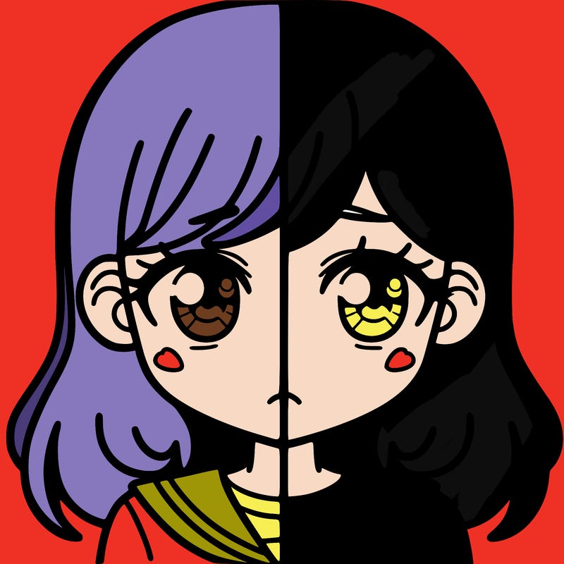 a split of a girl