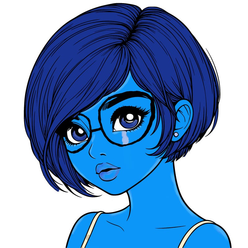 realistic girl with really short hair