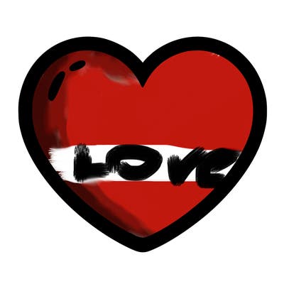 a blank heart