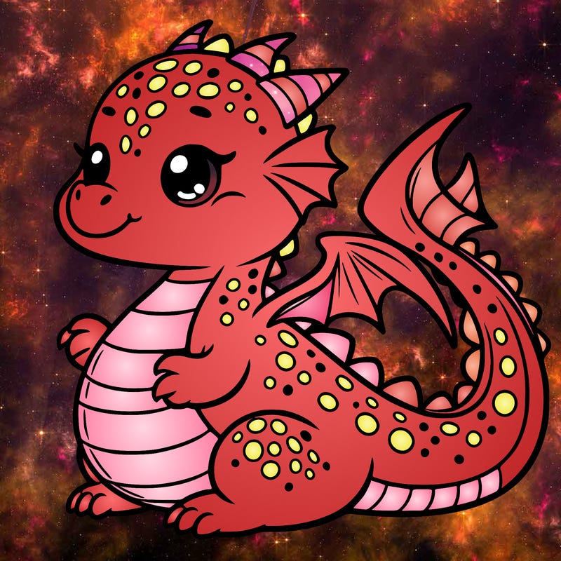 an absolutely cute and pretty dragon
