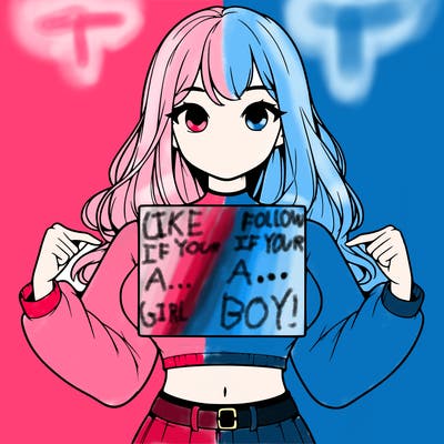 girl holding a blank sign in a long sleeve crop top