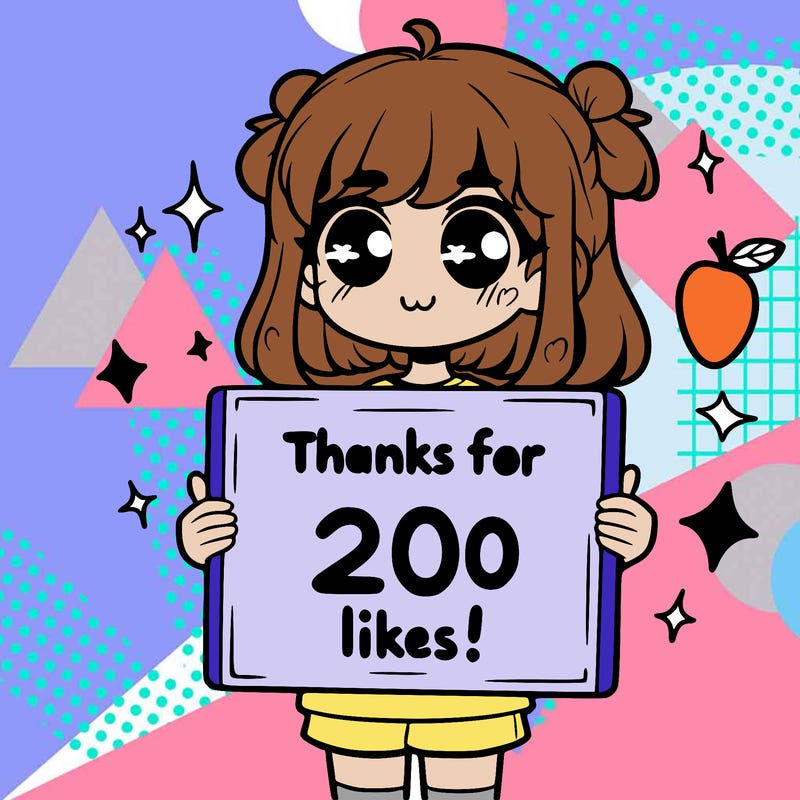 girl holding sign that says thanks for 200 likes!