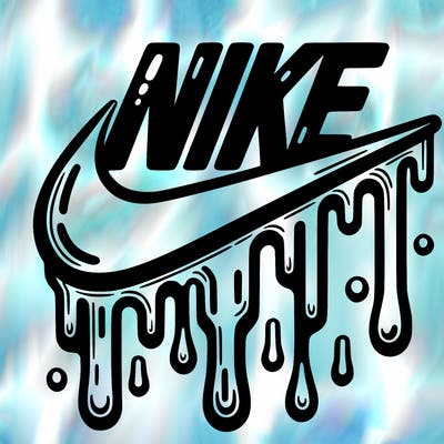 dripping nike logo