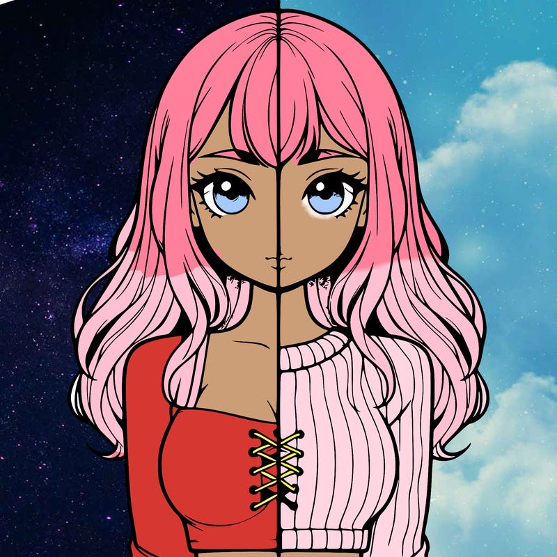 realistic girl split