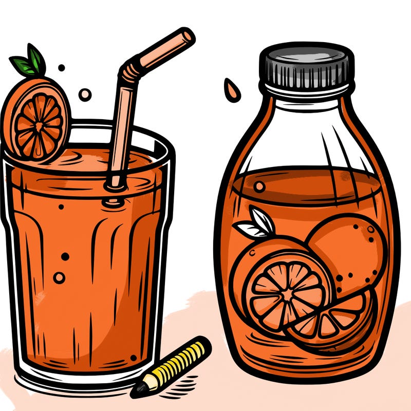 a refreshing orange drink