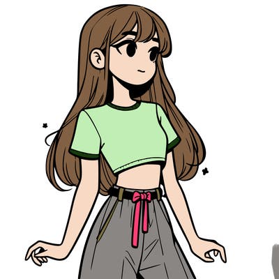 girl in a cute crop top