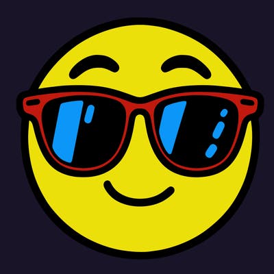 emoji with sunglasses