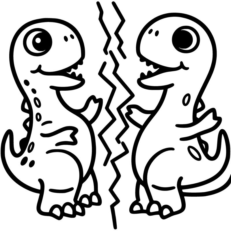 dinosaur split and one split is easy and the other is hard