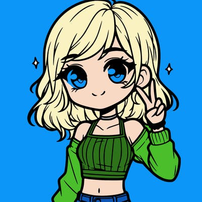 cute girl with crop top