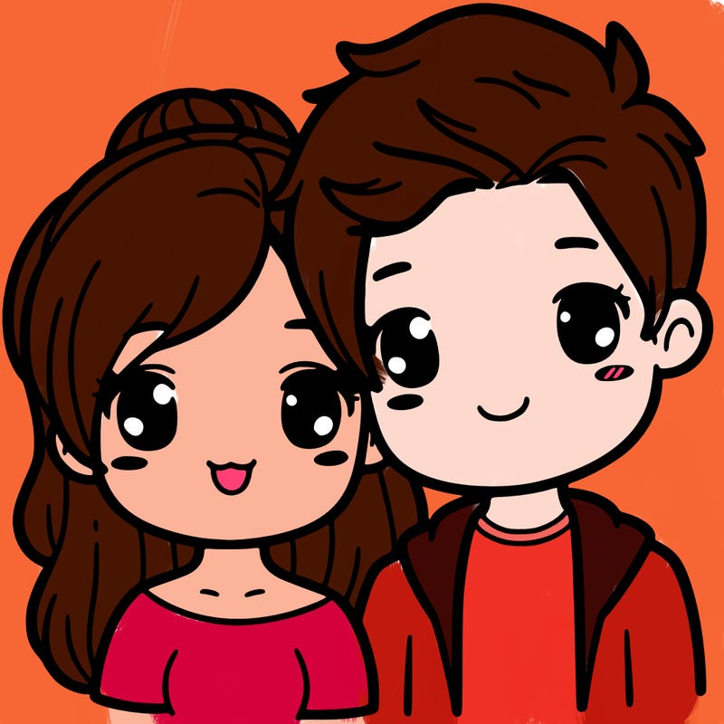 cute girl and her boyfriend